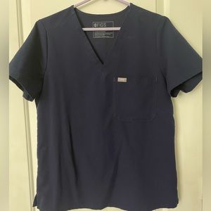 Figs Catarina scrub top medium navy
